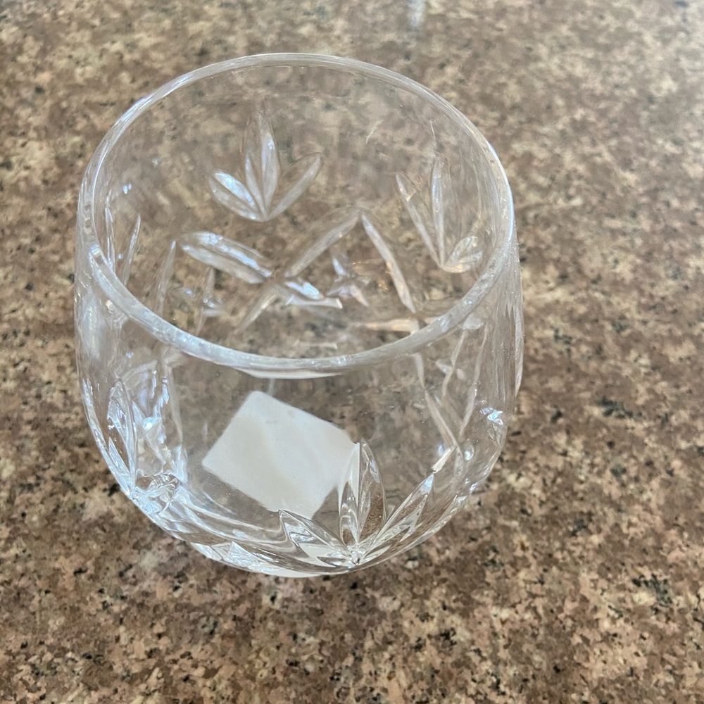 Heavy crystal votive holder